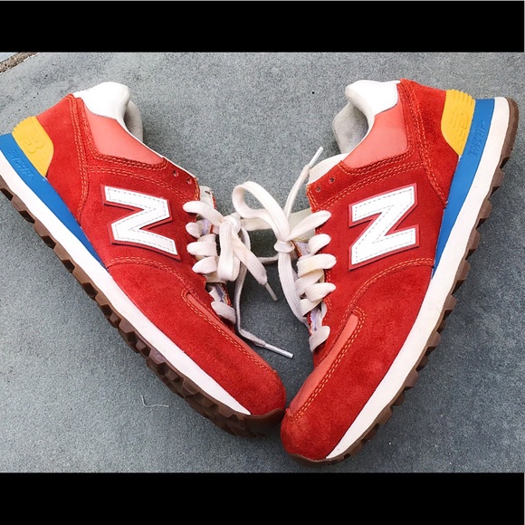 new balance red yellow blue